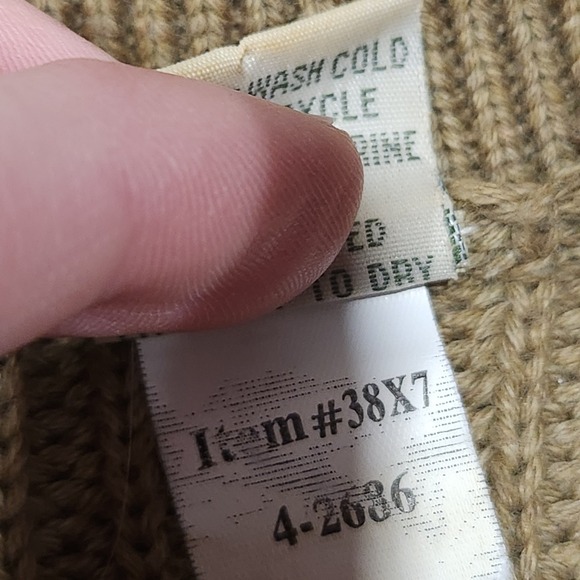 Orvis Mens L Large Cotton Knit Shawl Collar Infantry Button Sweater Elbow Pads - Picture 9 of 14